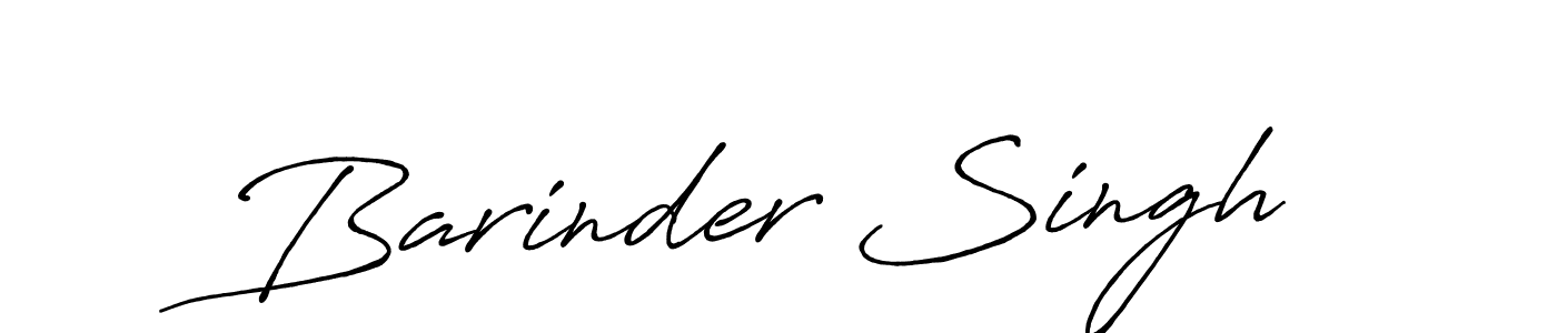 Create a beautiful signature design for name Barinder Singh. With this signature (Antro_Vectra_Bolder) fonts, you can make a handwritten signature for free. Barinder Singh signature style 7 images and pictures png