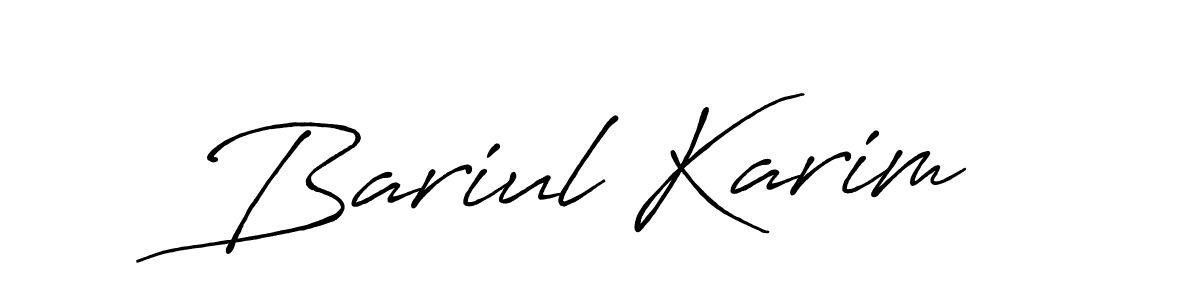 Use a signature maker to create a handwritten signature online. With this signature software, you can design (Antro_Vectra_Bolder) your own signature for name Bariul Karim. Bariul Karim signature style 7 images and pictures png