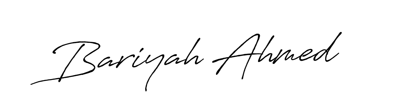 This is the best signature style for the Bariyah Ahmed name. Also you like these signature font (Antro_Vectra_Bolder). Mix name signature. Bariyah Ahmed signature style 7 images and pictures png