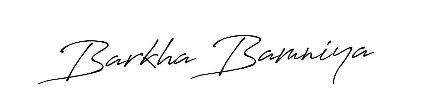 Barkha Bamniya stylish signature style. Best Handwritten Sign (Antro_Vectra_Bolder) for my name. Handwritten Signature Collection Ideas for my name Barkha Bamniya. Barkha Bamniya signature style 7 images and pictures png