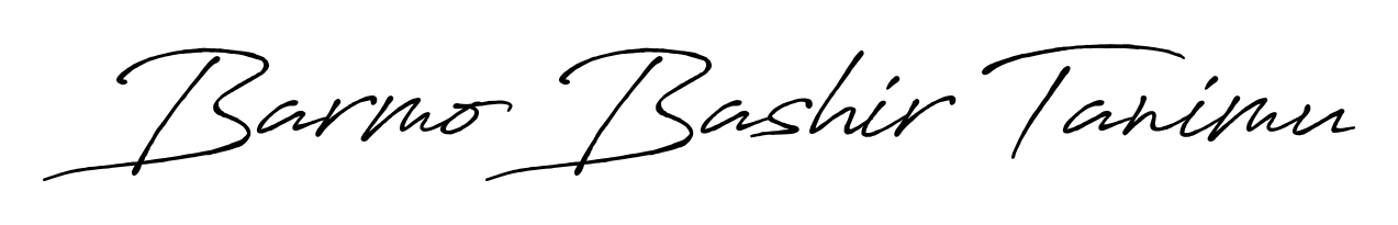 Enhance your business communications with Barmo Bashir Tanimu signature in Antro_Vectra_Bolder lettering. Clean, modern, and universally compatible. Barmo Bashir Tanimu signature style 7 images and pictures png