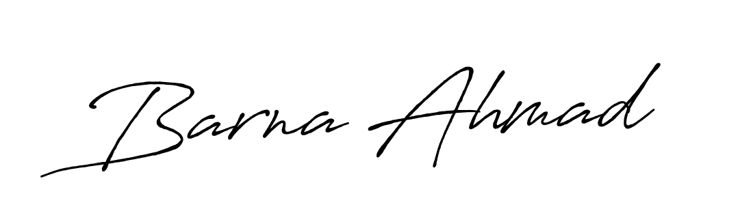Create a beautiful signature design for name Barna Ahmad. With this signature (Antro_Vectra_Bolder) fonts, you can make a handwritten signature for free. Barna Ahmad signature style 7 images and pictures png
