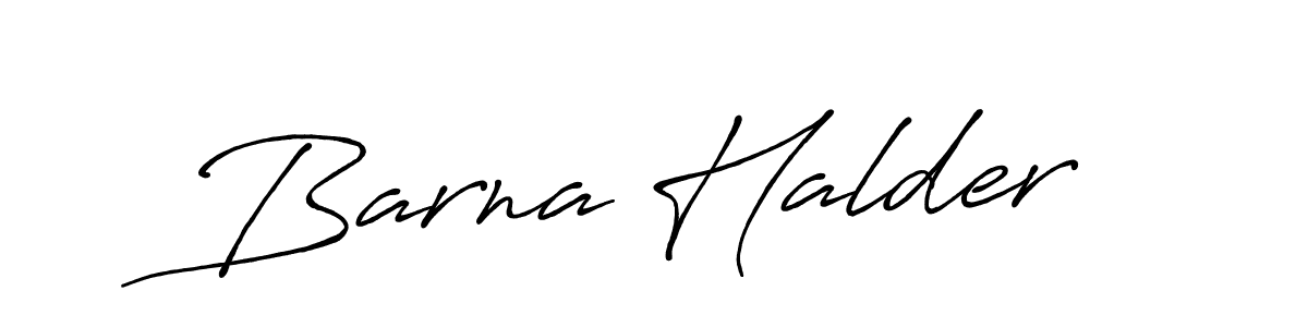 Make a beautiful signature design for name Barna Halder. With this signature (Antro_Vectra_Bolder) style, you can create a handwritten signature for free. Barna Halder signature style 7 images and pictures png