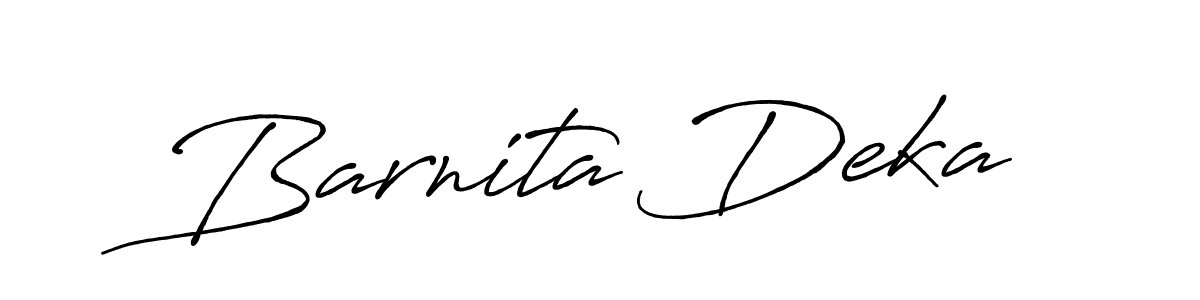 You can use this online signature creator to create a handwritten signature for the name Barnita Deka. This is the best online autograph maker. Barnita Deka signature style 7 images and pictures png