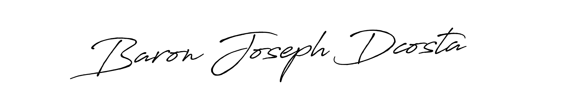 How to make Baron Joseph Dcosta name signature. Use Antro_Vectra_Bolder style for creating short signs online. This is the latest handwritten sign. Baron Joseph Dcosta signature style 7 images and pictures png