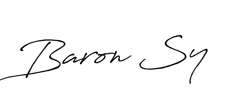 Baron Sy stylish signature style. Best Handwritten Sign (Antro_Vectra_Bolder) for my name. Handwritten Signature Collection Ideas for my name Baron Sy. Baron Sy signature style 7 images and pictures png