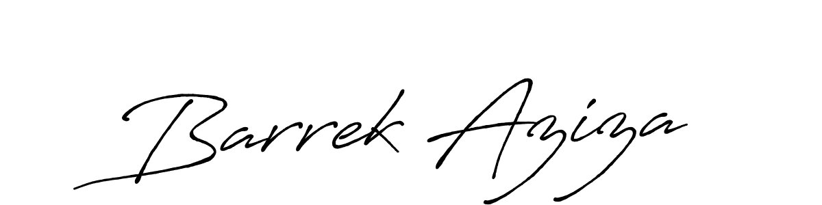 if you are searching for the best signature style for your name Barrek Aziza. so please give up your signature search. here we have designed multiple signature styles  using Antro_Vectra_Bolder. Barrek Aziza signature style 7 images and pictures png