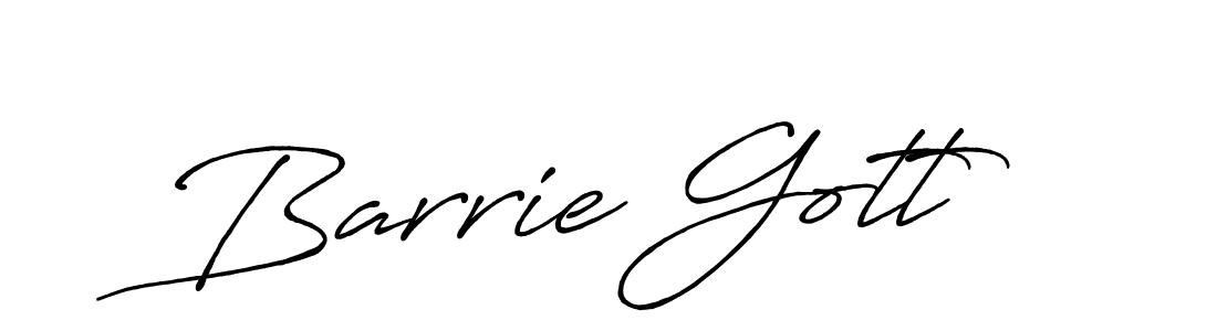 You should practise on your own different ways (Antro_Vectra_Bolder) to write your name (Barrie Gott) in signature. don't let someone else do it for you. Barrie Gott signature style 7 images and pictures png