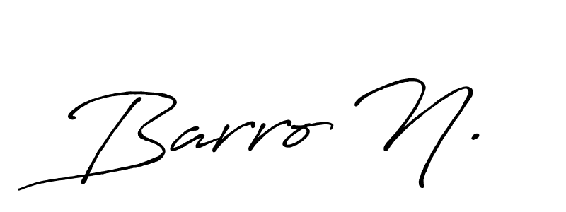 Create a beautiful signature design for name Barro N.. With this signature (Antro_Vectra_Bolder) fonts, you can make a handwritten signature for free. Barro N. signature style 7 images and pictures png