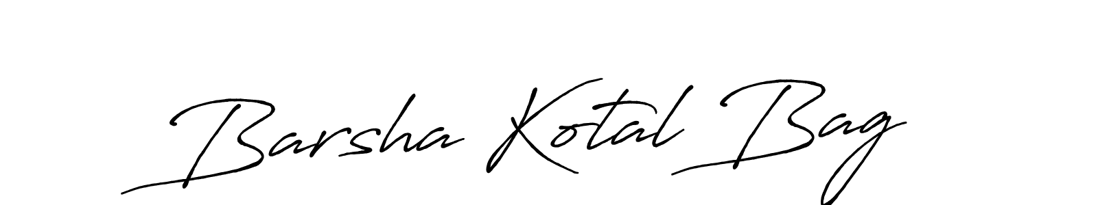 Make a beautiful signature design for name Barsha Kotal Bag. With this signature (Antro_Vectra_Bolder) style, you can create a handwritten signature for free. Barsha Kotal Bag signature style 7 images and pictures png