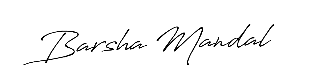 Make a beautiful signature design for name Barsha Mandal. With this signature (Antro_Vectra_Bolder) style, you can create a handwritten signature for free. Barsha Mandal signature style 7 images and pictures png