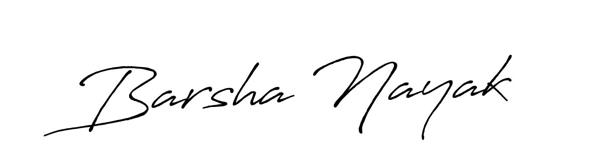 Design your own signature with our free online signature maker. With this signature software, you can create a handwritten (Antro_Vectra_Bolder) signature for name Barsha Nayak. Barsha Nayak signature style 7 images and pictures png