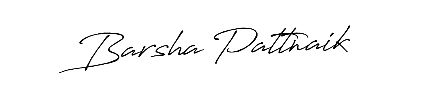 Create a beautiful signature design for name Barsha Pattnaik. With this signature (Antro_Vectra_Bolder) fonts, you can make a handwritten signature for free. Barsha Pattnaik signature style 7 images and pictures png