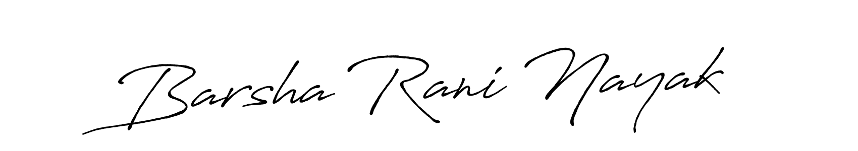 Create a beautiful signature design for name Barsha Rani Nayak. With this signature (Antro_Vectra_Bolder) fonts, you can make a handwritten signature for free. Barsha Rani Nayak signature style 7 images and pictures png