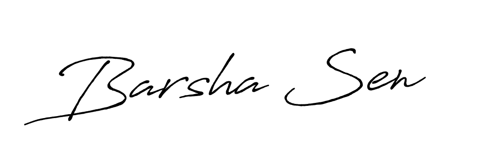 Make a beautiful signature design for name Barsha Sen. With this signature (Antro_Vectra_Bolder) style, you can create a handwritten signature for free. Barsha Sen signature style 7 images and pictures png