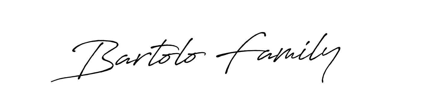 Design your own signature with our free online signature maker. With this signature software, you can create a handwritten (Antro_Vectra_Bolder) signature for name Bartolo Family. Bartolo Family signature style 7 images and pictures png