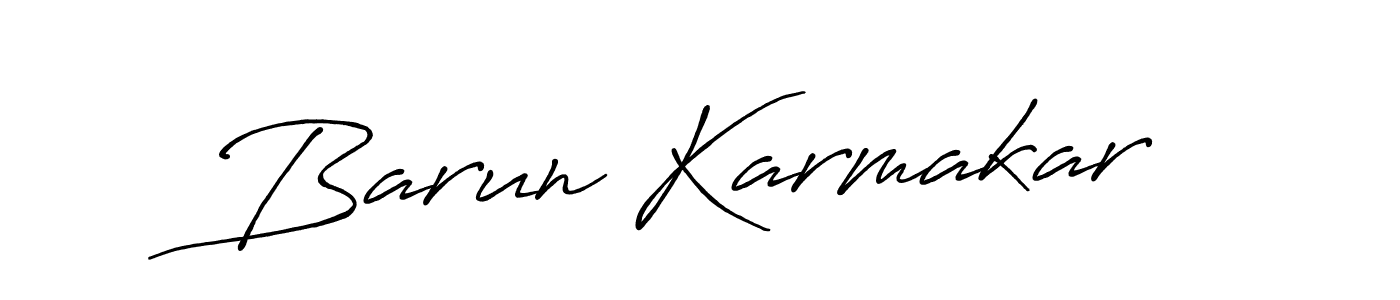 How to make Barun Karmakar signature? Antro_Vectra_Bolder is a professional autograph style. Create handwritten signature for Barun Karmakar name. Barun Karmakar signature style 7 images and pictures png