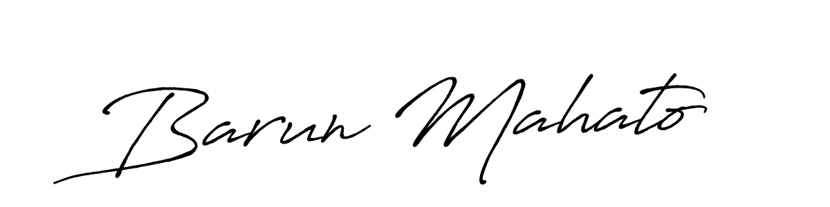 Create a beautiful signature design for name Barun Mahato. With this signature (Antro_Vectra_Bolder) fonts, you can make a handwritten signature for free. Barun Mahato signature style 7 images and pictures png