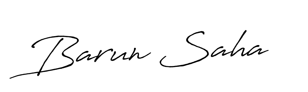 Use a signature maker to create a handwritten signature online. With this signature software, you can design (Antro_Vectra_Bolder) your own signature for name Barun Saha. Barun Saha signature style 7 images and pictures png