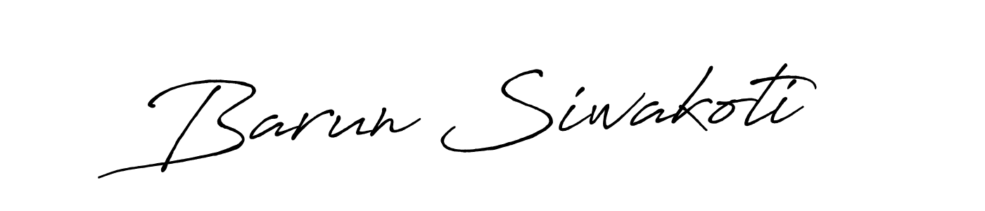 How to make Barun Siwakoti name signature. Use Antro_Vectra_Bolder style for creating short signs online. This is the latest handwritten sign. Barun Siwakoti signature style 7 images and pictures png