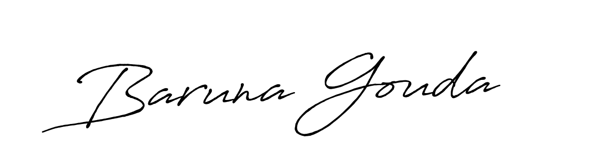 How to make Baruna Gouda name signature. Use Antro_Vectra_Bolder style for creating short signs online. This is the latest handwritten sign. Baruna Gouda signature style 7 images and pictures png