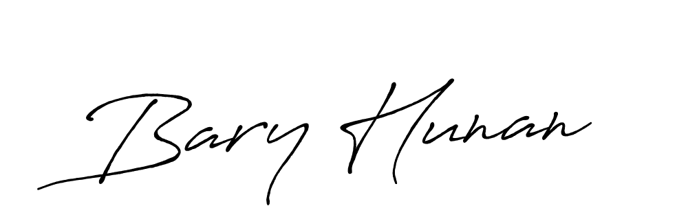 Use a signature maker to create a handwritten signature online. With this signature software, you can design (Antro_Vectra_Bolder) your own signature for name Bary Hunan. Bary Hunan signature style 7 images and pictures png