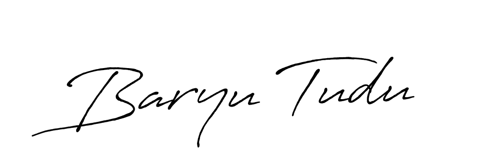 Similarly Antro_Vectra_Bolder is the best handwritten signature design. Signature creator online .You can use it as an online autograph creator for name Baryu Tudu. Baryu Tudu signature style 7 images and pictures png