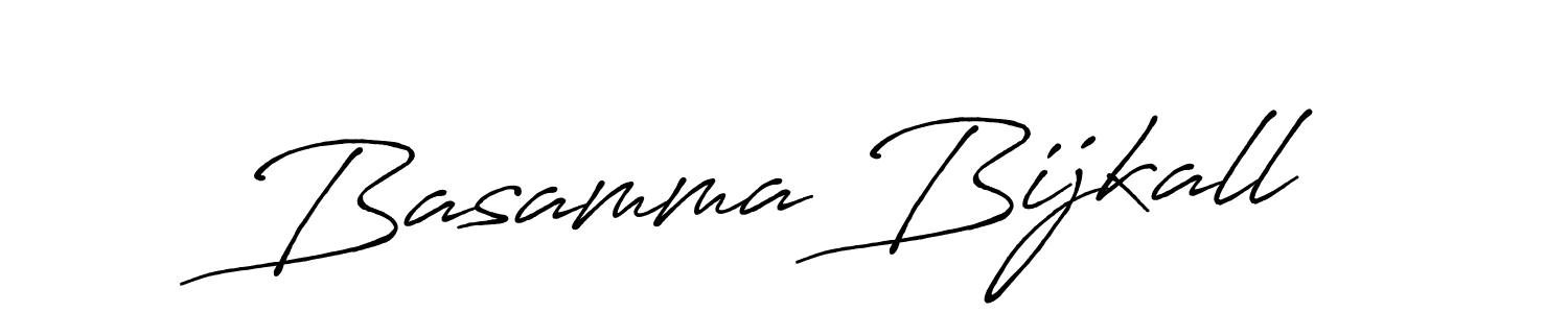 Create a beautiful signature design for name Basamma Bijkall. With this signature (Antro_Vectra_Bolder) fonts, you can make a handwritten signature for free. Basamma Bijkall signature style 7 images and pictures png