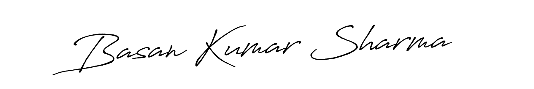 Also we have Basan Kumar Sharma name is the best signature style. Create professional handwritten signature collection using Antro_Vectra_Bolder autograph style. Basan Kumar Sharma signature style 7 images and pictures png