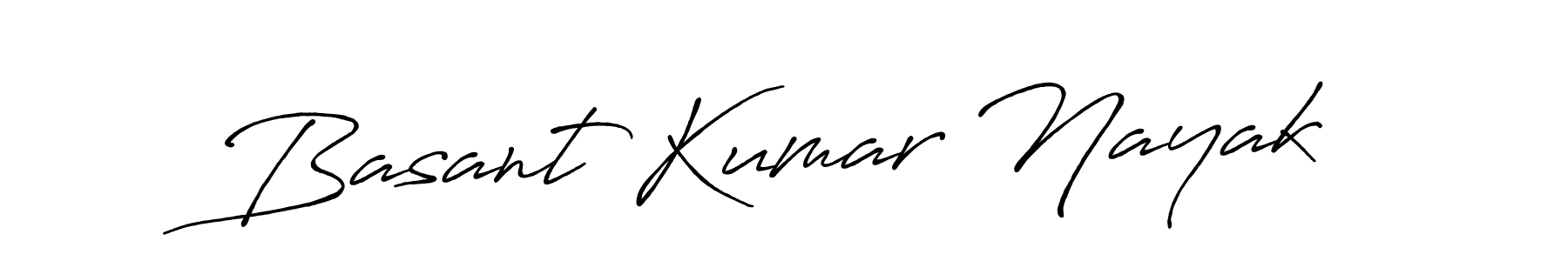 Make a beautiful signature design for name Basant Kumar Nayak. With this signature (Antro_Vectra_Bolder) style, you can create a handwritten signature for free. Basant Kumar Nayak signature style 7 images and pictures png