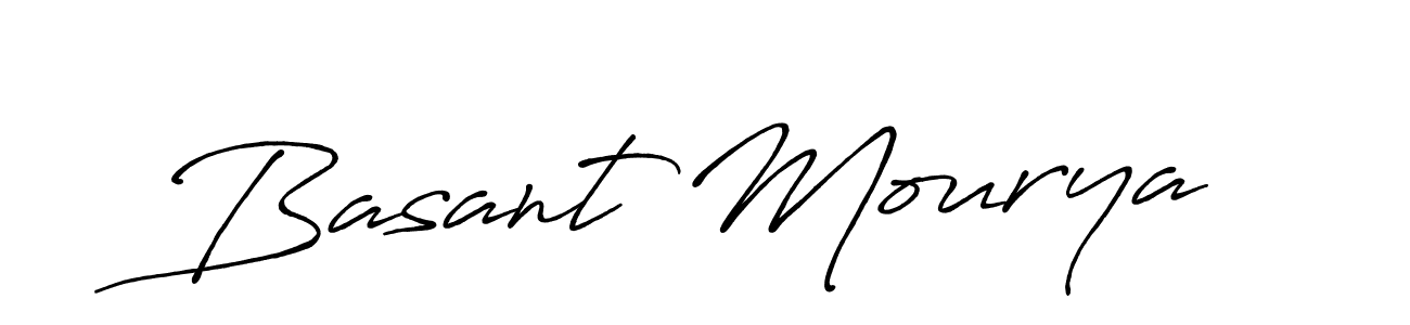 How to make Basant Mourya name signature. Use Antro_Vectra_Bolder style for creating short signs online. This is the latest handwritten sign. Basant Mourya signature style 7 images and pictures png