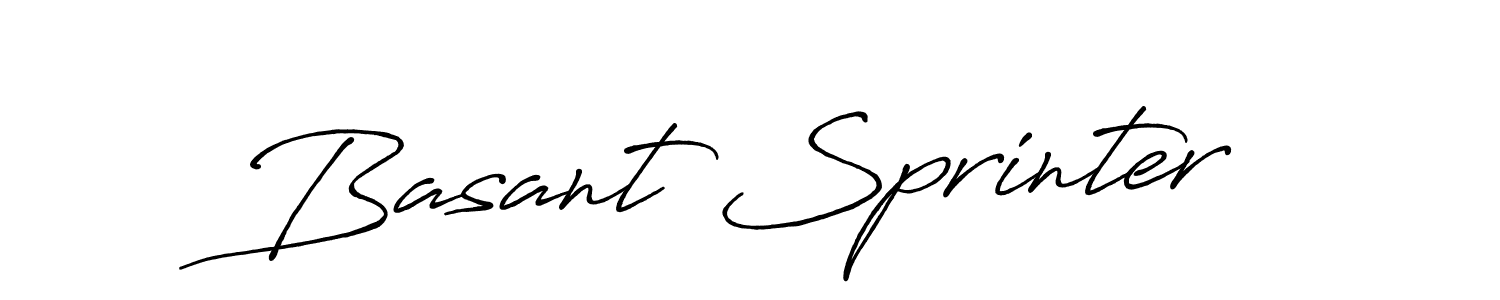 How to make Basant Sprinter name signature. Use Antro_Vectra_Bolder style for creating short signs online. This is the latest handwritten sign. Basant Sprinter signature style 7 images and pictures png