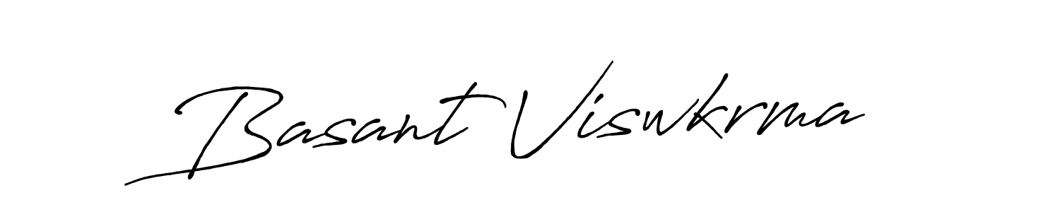 Make a beautiful signature design for name Basant Viswkrma. With this signature (Antro_Vectra_Bolder) style, you can create a handwritten signature for free. Basant Viswkrma signature style 7 images and pictures png