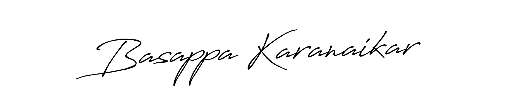 Create a beautiful signature design for name Basappa Karanaikar. With this signature (Antro_Vectra_Bolder) fonts, you can make a handwritten signature for free. Basappa Karanaikar signature style 7 images and pictures png