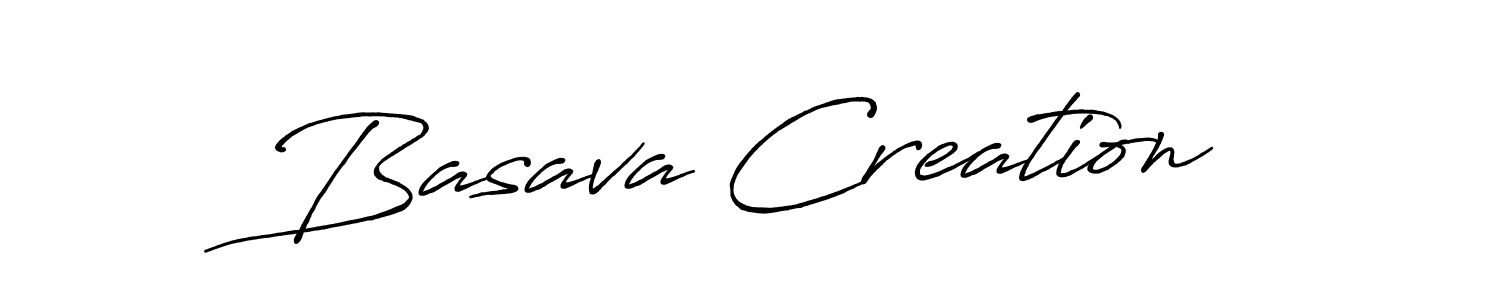 Basava Creation stylish signature style. Best Handwritten Sign (Antro_Vectra_Bolder) for my name. Handwritten Signature Collection Ideas for my name Basava Creation. Basava Creation signature style 7 images and pictures png