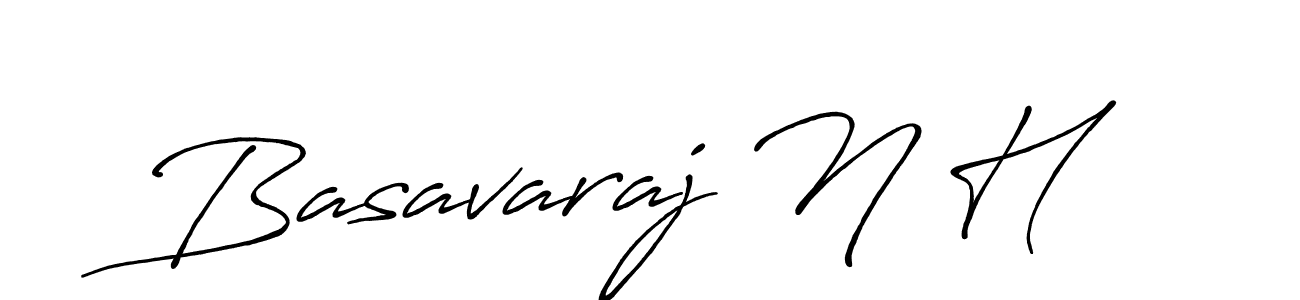 Make a beautiful signature design for name Basavaraj N H. With this signature (Antro_Vectra_Bolder) style, you can create a handwritten signature for free. Basavaraj N H signature style 7 images and pictures png