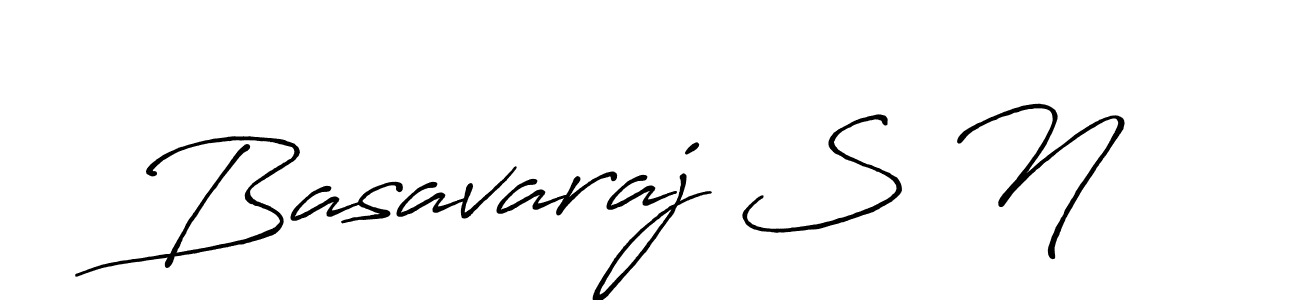 Create a beautiful signature design for name Basavaraj S N. With this signature (Antro_Vectra_Bolder) fonts, you can make a handwritten signature for free. Basavaraj S N signature style 7 images and pictures png