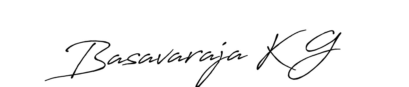 Create a beautiful signature design for name Basavaraja K G. With this signature (Antro_Vectra_Bolder) fonts, you can make a handwritten signature for free. Basavaraja K G signature style 7 images and pictures png