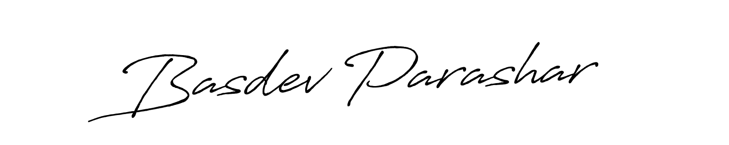 Make a beautiful signature design for name Basdev Parashar. With this signature (Antro_Vectra_Bolder) style, you can create a handwritten signature for free. Basdev Parashar signature style 7 images and pictures png