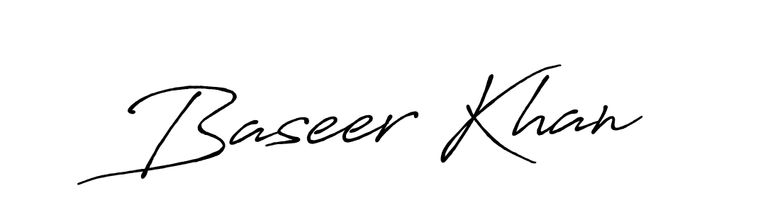 Design your own signature with our free online signature maker. With this signature software, you can create a handwritten (Antro_Vectra_Bolder) signature for name Baseer Khan. Baseer Khan signature style 7 images and pictures png