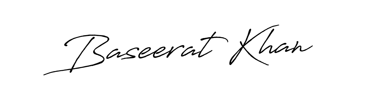Use a signature maker to create a handwritten signature online. With this signature software, you can design (Antro_Vectra_Bolder) your own signature for name Baseerat Khan. Baseerat Khan signature style 7 images and pictures png