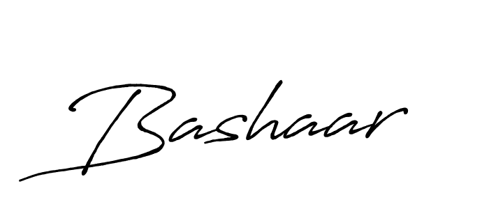 Use a signature maker to create a handwritten signature online. With this signature software, you can design (Antro_Vectra_Bolder) your own signature for name Bashaar. Bashaar signature style 7 images and pictures png