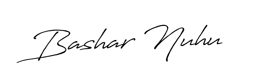 Design your own signature with our free online signature maker. With this signature software, you can create a handwritten (Antro_Vectra_Bolder) signature for name Bashar Nuhu. Bashar Nuhu signature style 7 images and pictures png