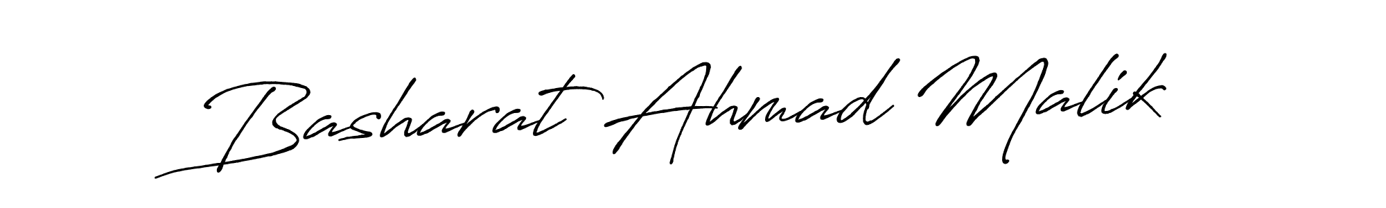 How to make Basharat Ahmad Malik name signature. Use Antro_Vectra_Bolder style for creating short signs online. This is the latest handwritten sign. Basharat Ahmad Malik signature style 7 images and pictures png