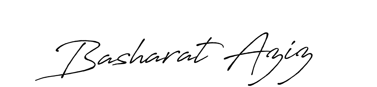 Make a beautiful signature design for name Basharat Aziz. With this signature (Antro_Vectra_Bolder) style, you can create a handwritten signature for free. Basharat Aziz signature style 7 images and pictures png