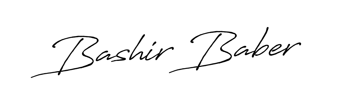 Make a beautiful signature design for name Bashir Baber. With this signature (Antro_Vectra_Bolder) style, you can create a handwritten signature for free. Bashir Baber signature style 7 images and pictures png