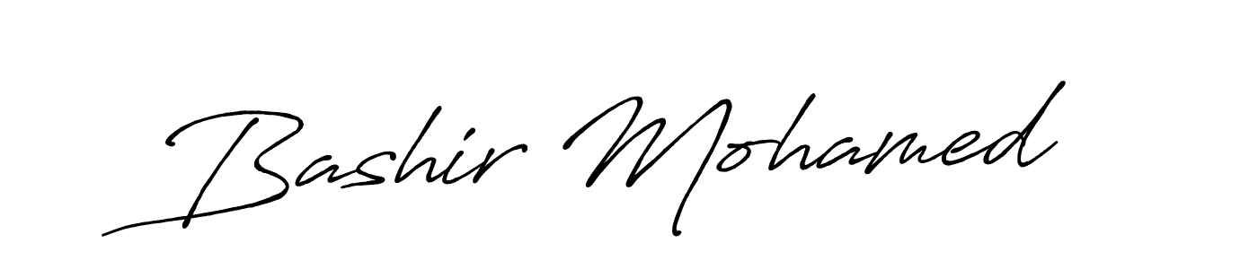 Bashir Mohamed stylish signature style. Best Handwritten Sign (Antro_Vectra_Bolder) for my name. Handwritten Signature Collection Ideas for my name Bashir Mohamed. Bashir Mohamed signature style 7 images and pictures png