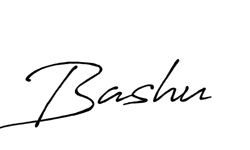 Bashu stylish signature style. Best Handwritten Sign (Antro_Vectra_Bolder) for my name. Handwritten Signature Collection Ideas for my name Bashu. Bashu signature style 7 images and pictures png