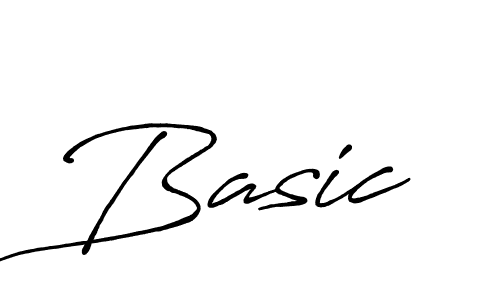 Create a beautiful signature design for name Basic. With this signature (Antro_Vectra_Bolder) fonts, you can make a handwritten signature for free. Basic signature style 7 images and pictures png