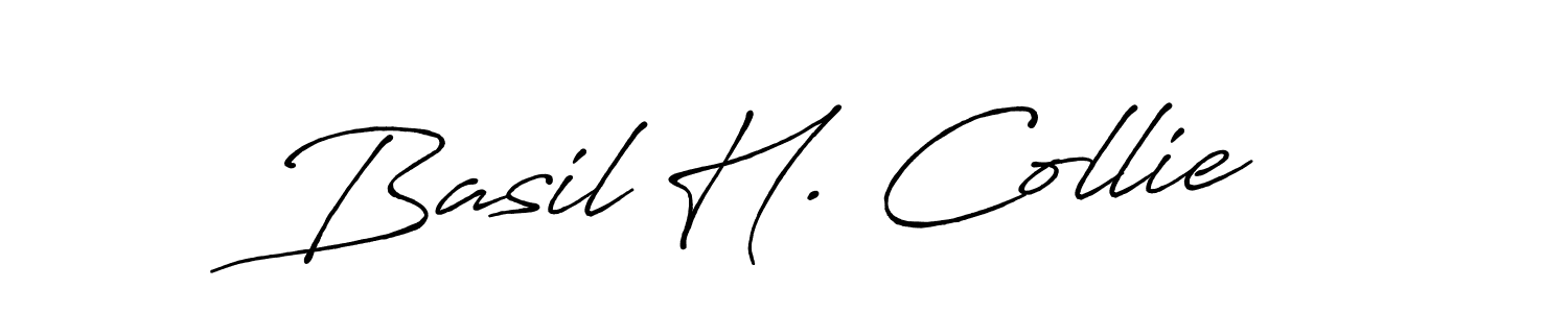 Use a signature maker to create a handwritten signature online. With this signature software, you can design (Antro_Vectra_Bolder) your own signature for name Basil H. Collie. Basil H. Collie signature style 7 images and pictures png